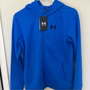 💙Large Boys Under Armour Hoodie with 3/4 Zipper